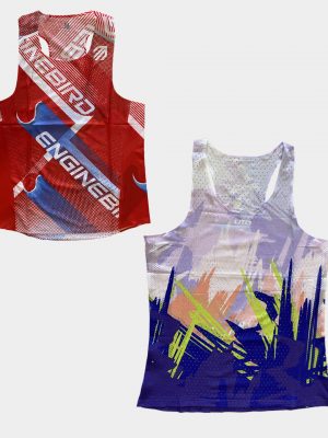 custom 100% polyester sup light breathable sublimation running tank top singlets